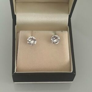 Swarovski Sparkling Silver Crystal Earrings
